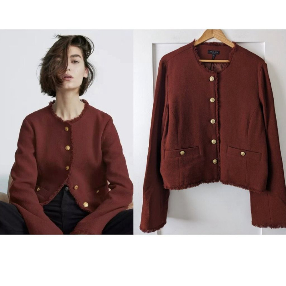 NWT Rag & Bone | Carmen Wool Jacket in Mahogany - Picture 1 of 16